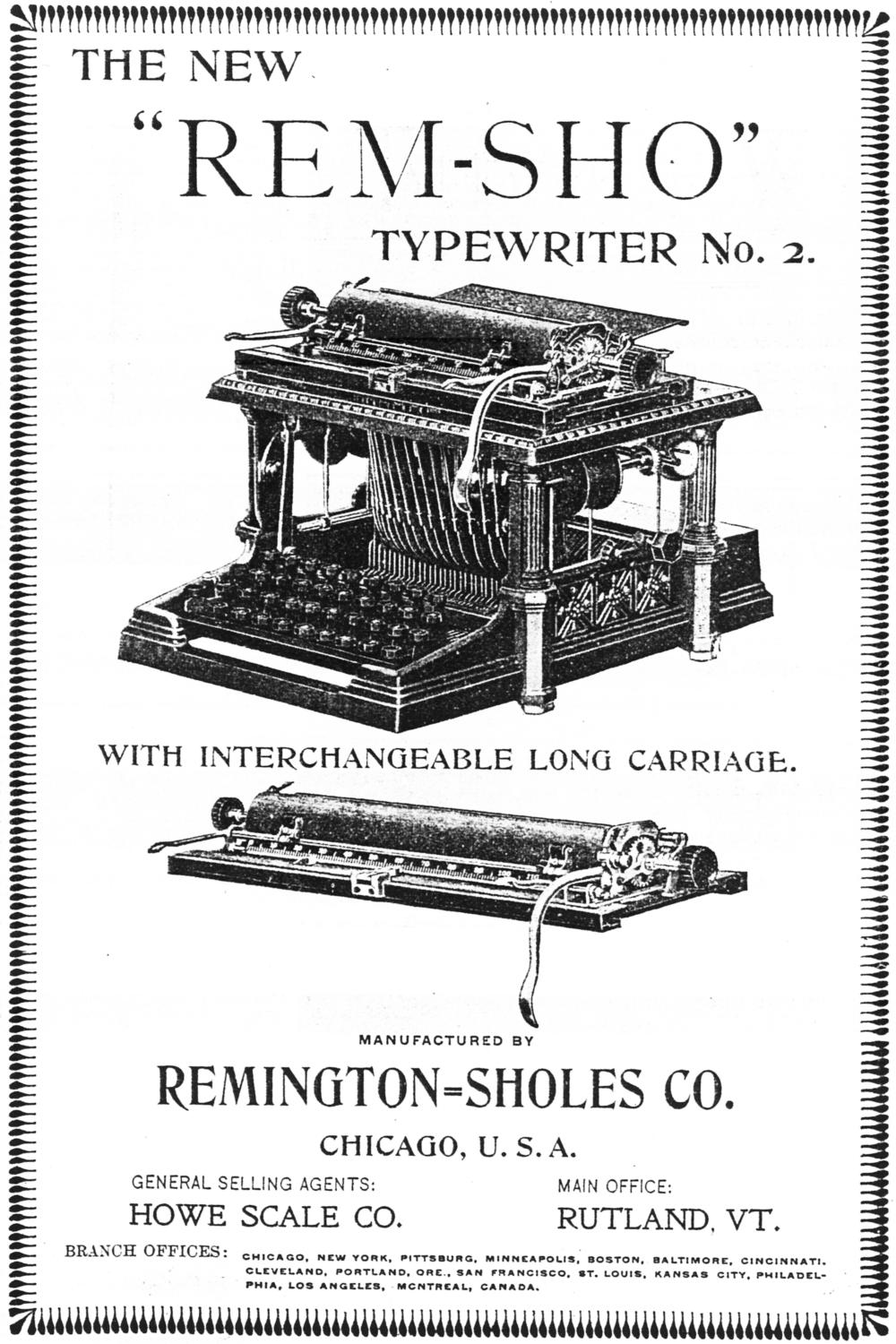 『Typewriter World』1898年4月号