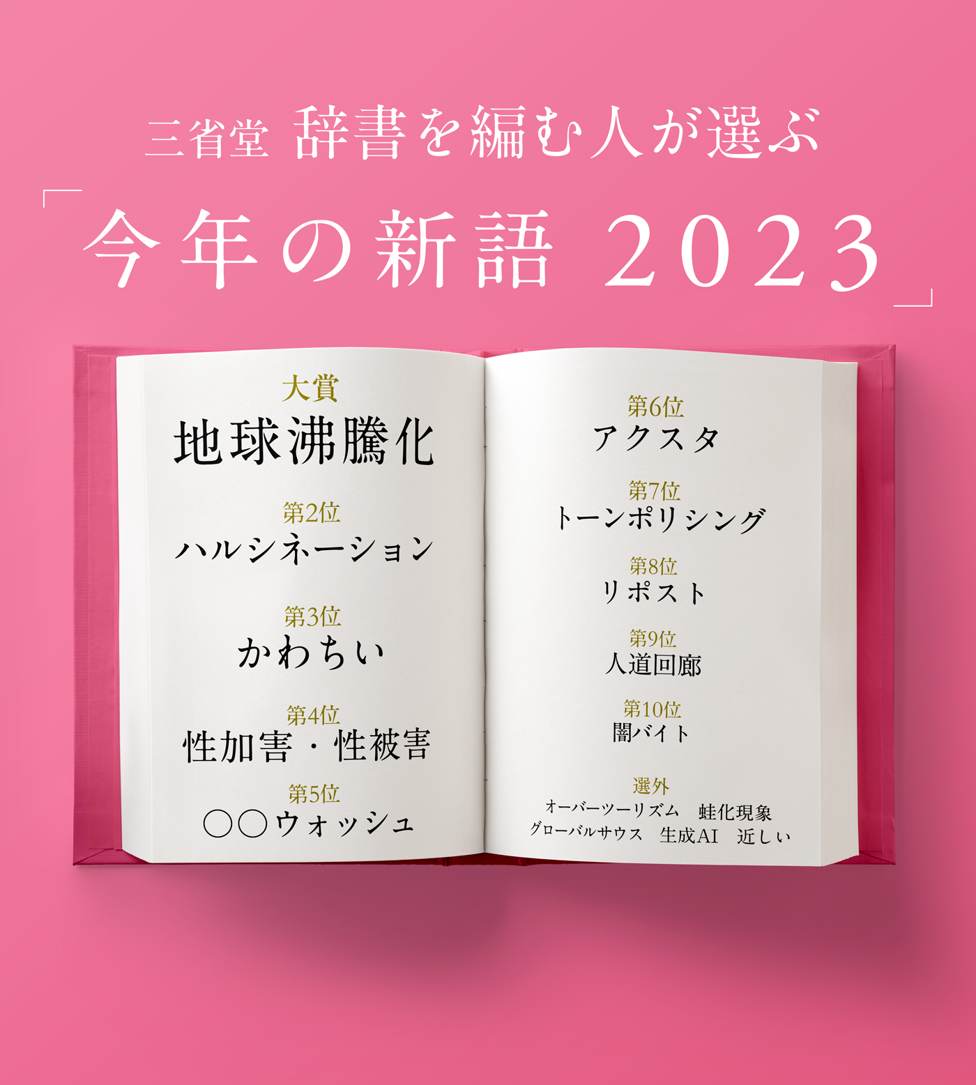 三省堂　辞書を編む人が選ぶ「今年の新語2023」ベスト10決定