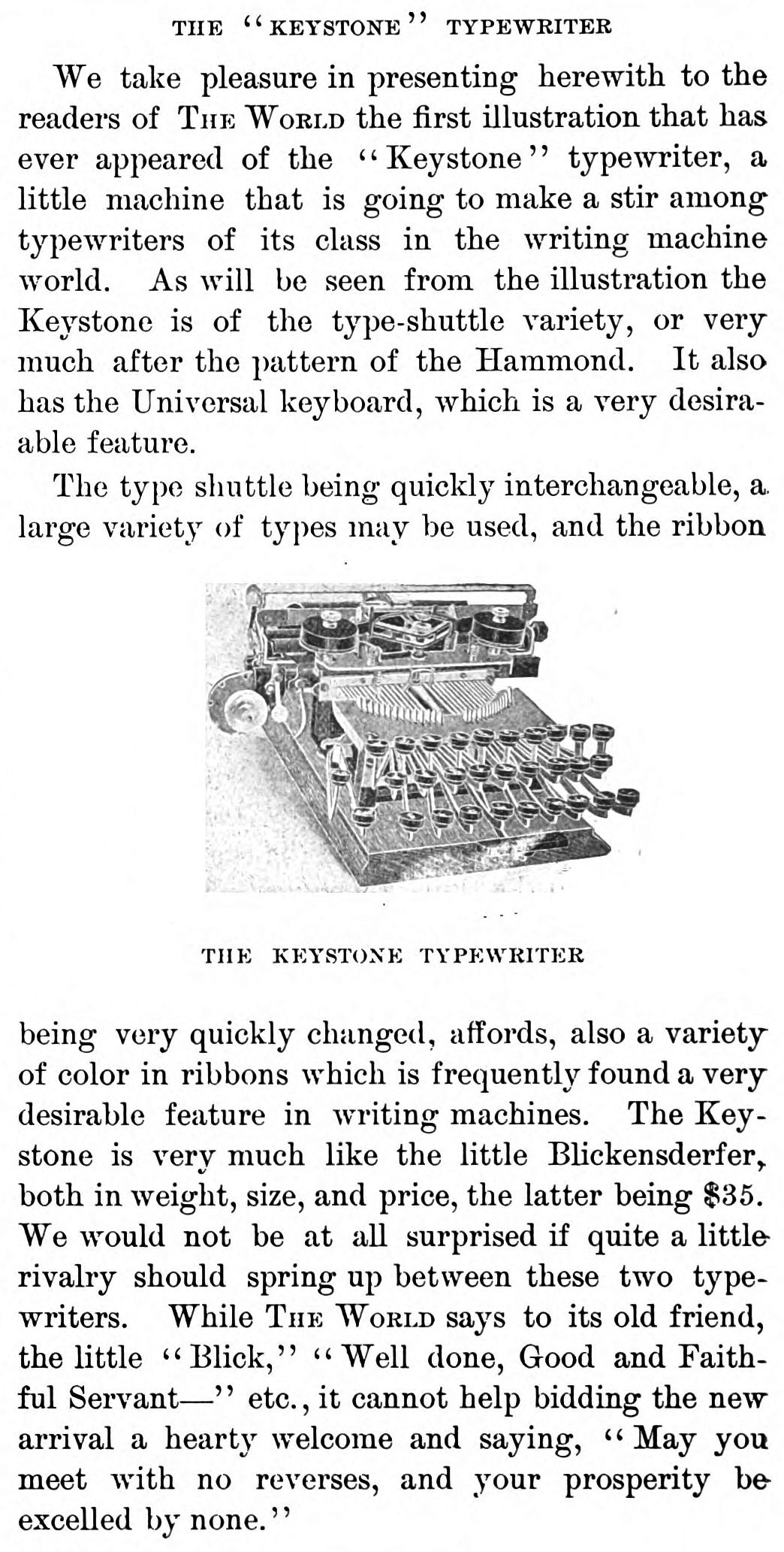 『Typewriter and Phonographic World』1900年1月号