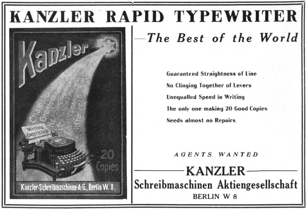 『Typewriter Topics』1909年10月号