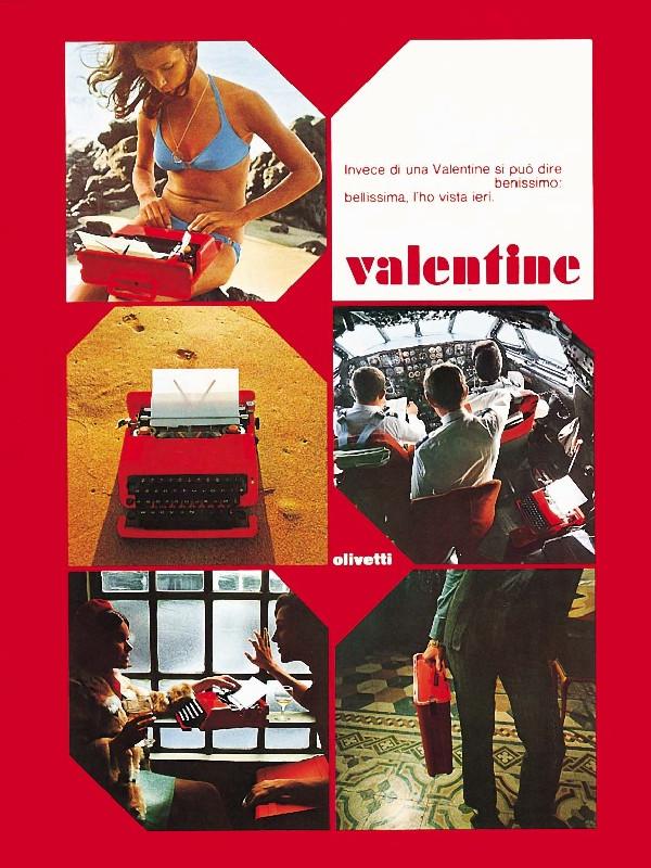 広告の中のタイプライター(95)：olivetti valentine | タイプライター