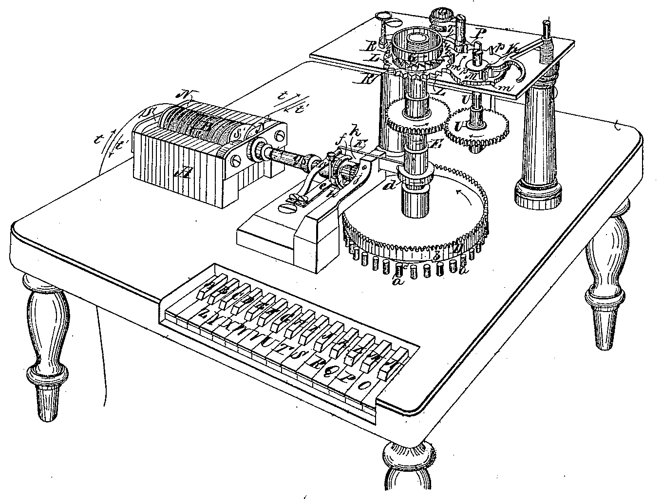 ウェスタン・ユニオン・テレグラフ社の『印刷電信機』（U.S. Patent No. 26003）