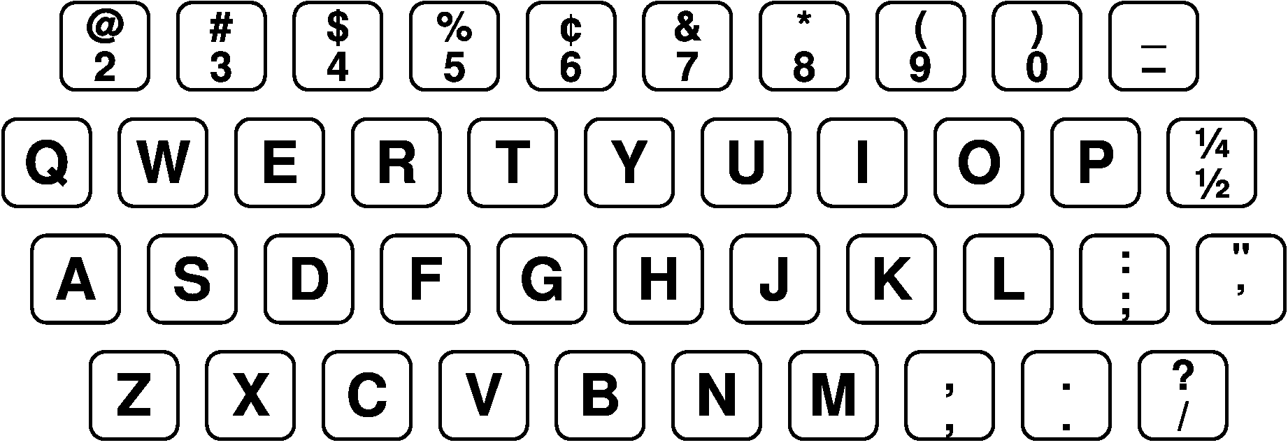 ASA X4.7「Electric Typewriter Keyboard」